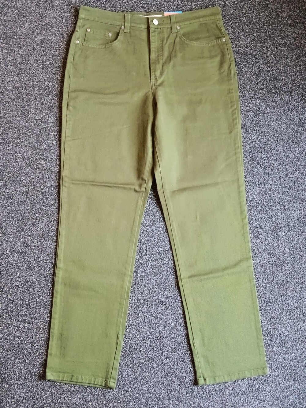 Olive Green Womens 14 Average NWT Faded Glory Jeans, Casual Autumn Fall New